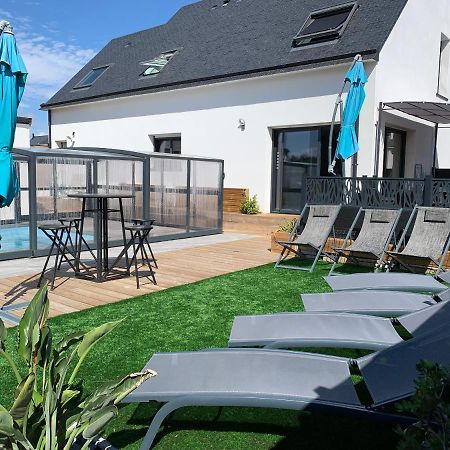 Maison 10 Pers En Bord De Mer Avec Piscine Chauffee Toute L'Annee, Spa Et Hamman Surzur Exterior photo